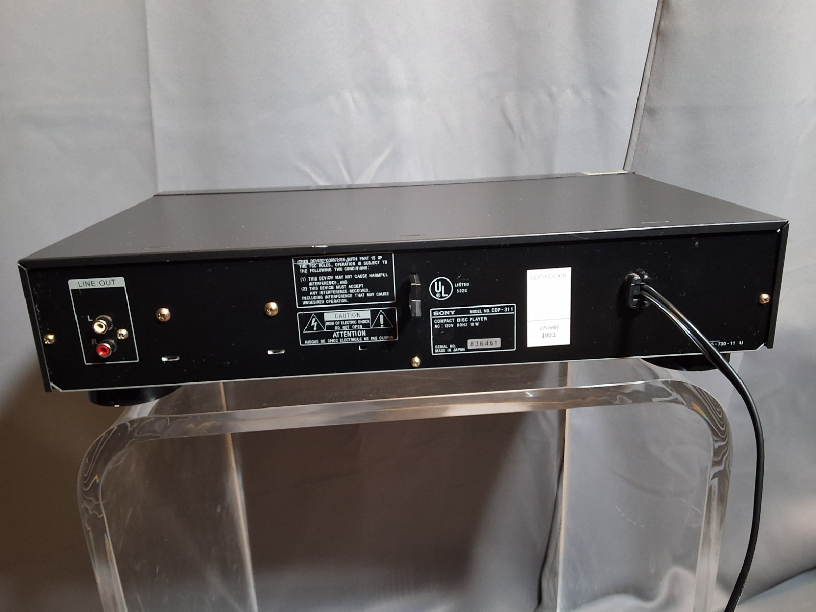 UNIQUE!!! Sony CDP-311 Compact Disk Player Used At NPR Studio!!!