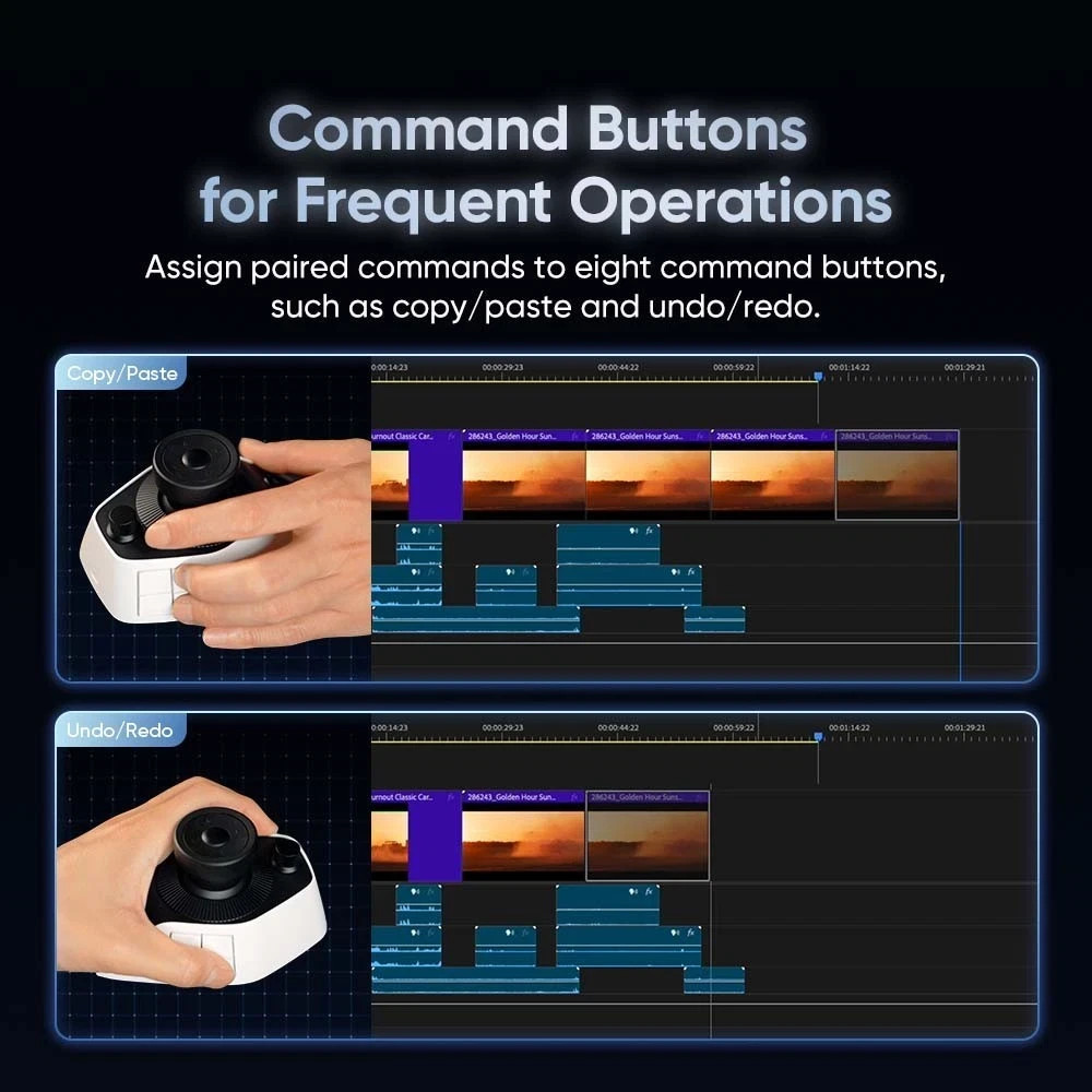 XPPen Pilot Pro Editing Console Joystick Controller Tri-Dials 19 Buttons