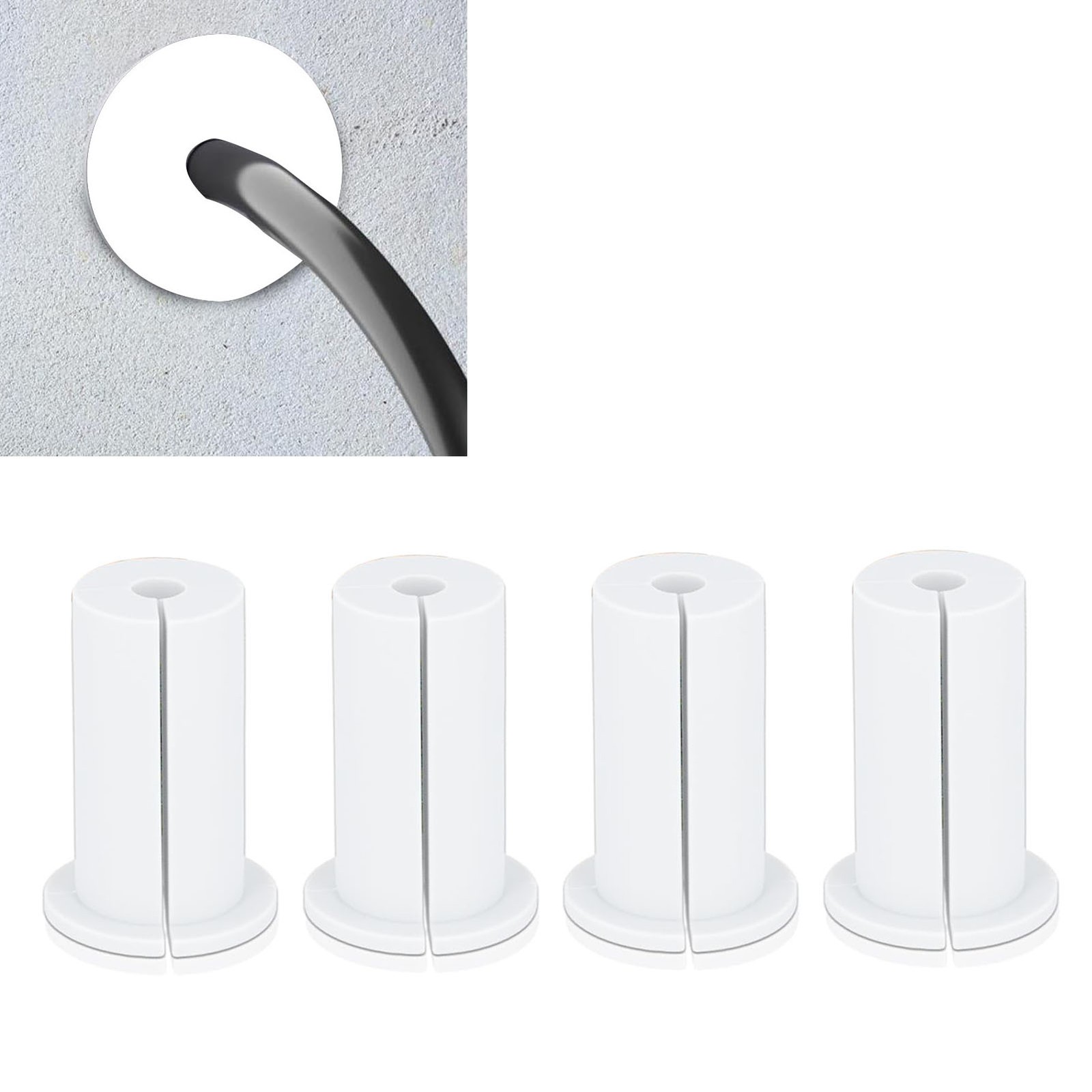 4PCS Ethernet Cable Grommet Durable Easy Setup For Wall Cleanliness Excellent