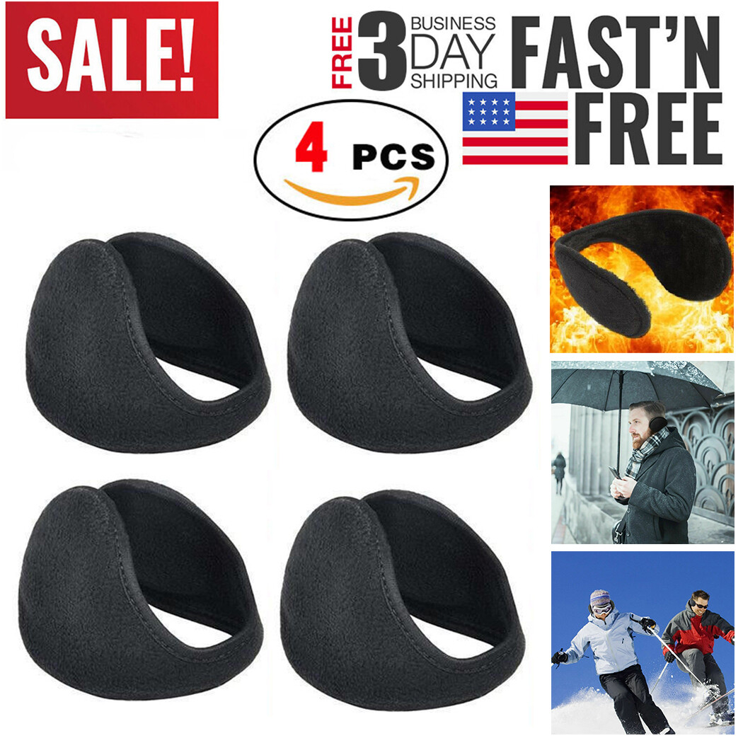 4 pcs Men Women Ear Muffs Winter Ear warmers Fleece Earwarmer Behind the Head