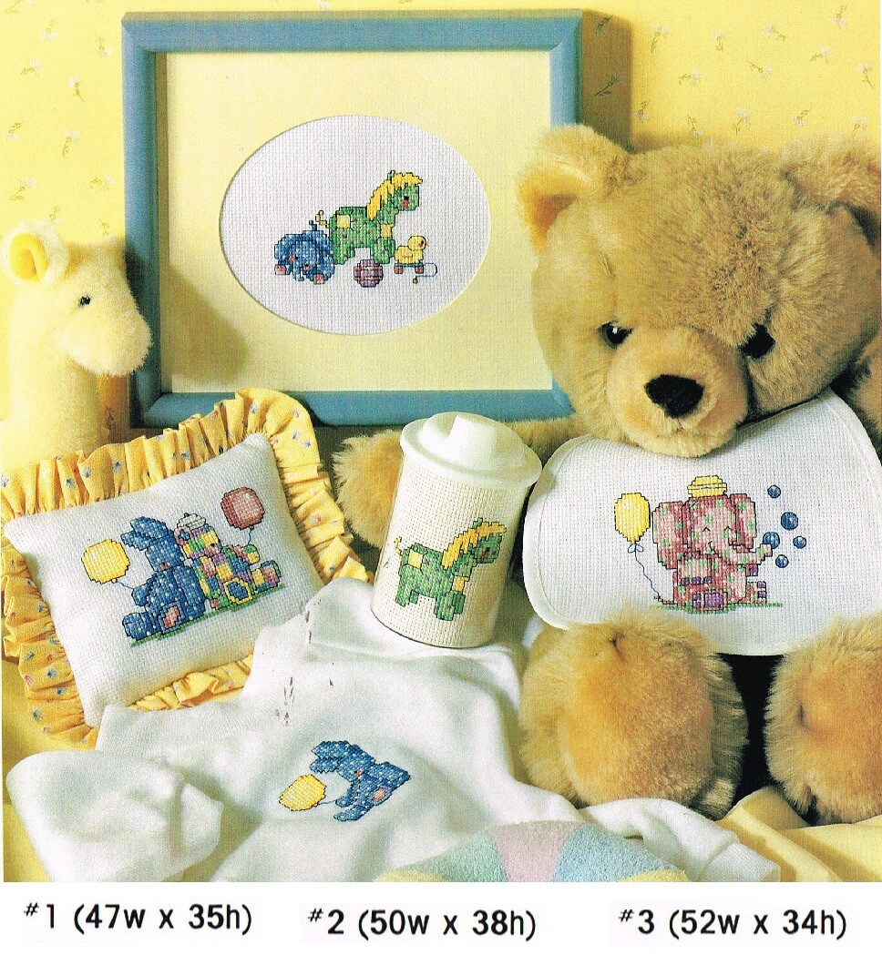 POLKA-DOT BABIES  CROSS STITCH PATTERN  ONLY  -  TL  EEUW