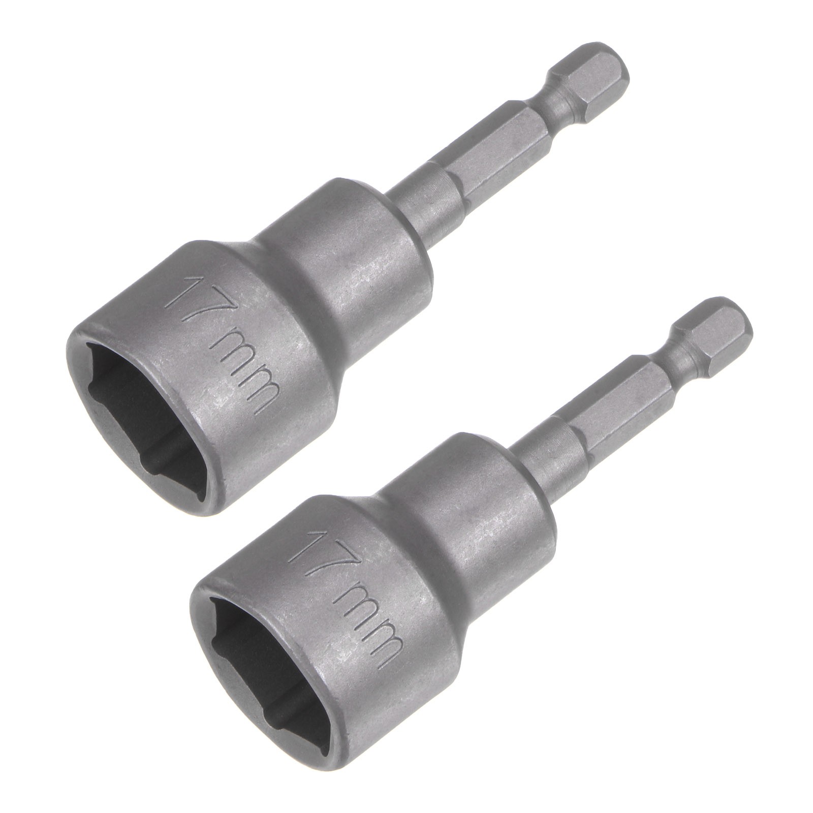 17mm Magnetic Hex Socket 1/4" Hex Shank Magnetic Power Nut Driver 2Pcs