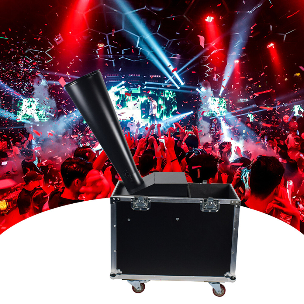 CO2 Confetti Machine with Flight Case Confetti Cannon Blaster Angle Adjusted