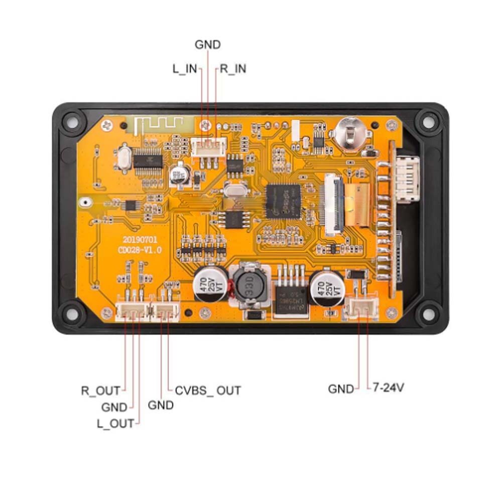 set of 1 Video Decoding Board+ Romote 2.8 7-24V Clock Timing Switch new