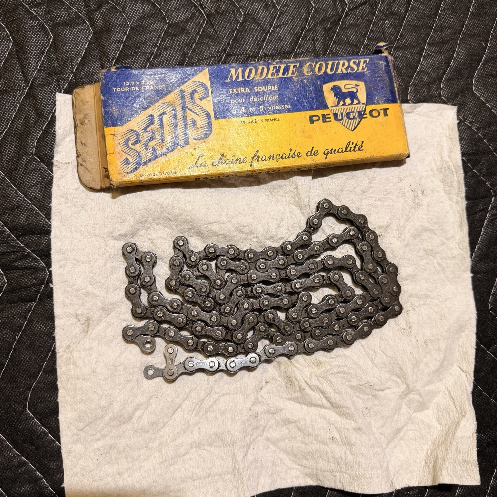 Vintage Sedis Peugeot Modèle Course Racing Chain Original Box France