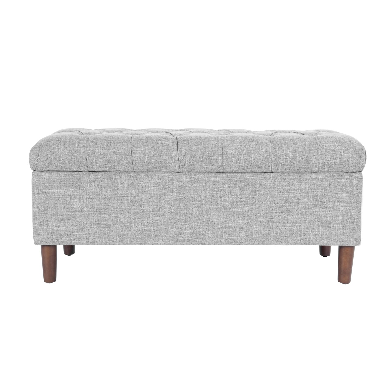 HomePop Home Decor | Tufted Ainsley Button Storage Ottoman Bench with Hinged Lid