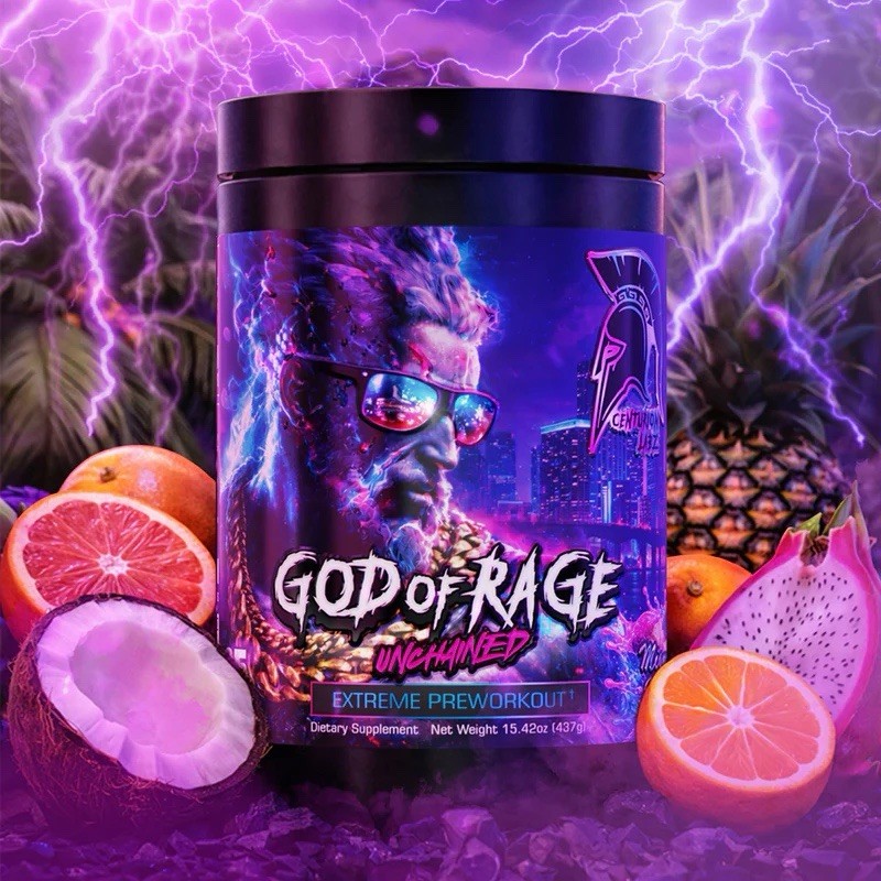 Centurion Labz God of Rage Unchained Extreme Preworkout Powder Baja Blaze