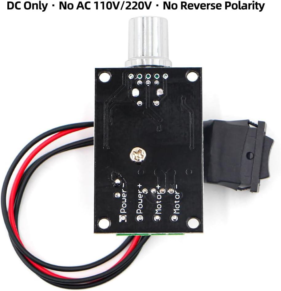 PWM DC Motor Speed Controller – 6V-28V 3A Reversible Speed Regulator with Forwar