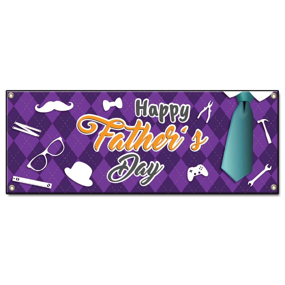 Happy Father's Day Banner Concession Stand Food Truck Single Sided