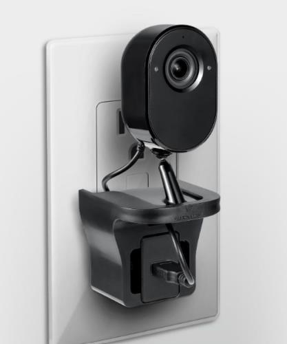 Wasserstein AC Outlet Mount for Arlo Essential Indoor Camera - Black