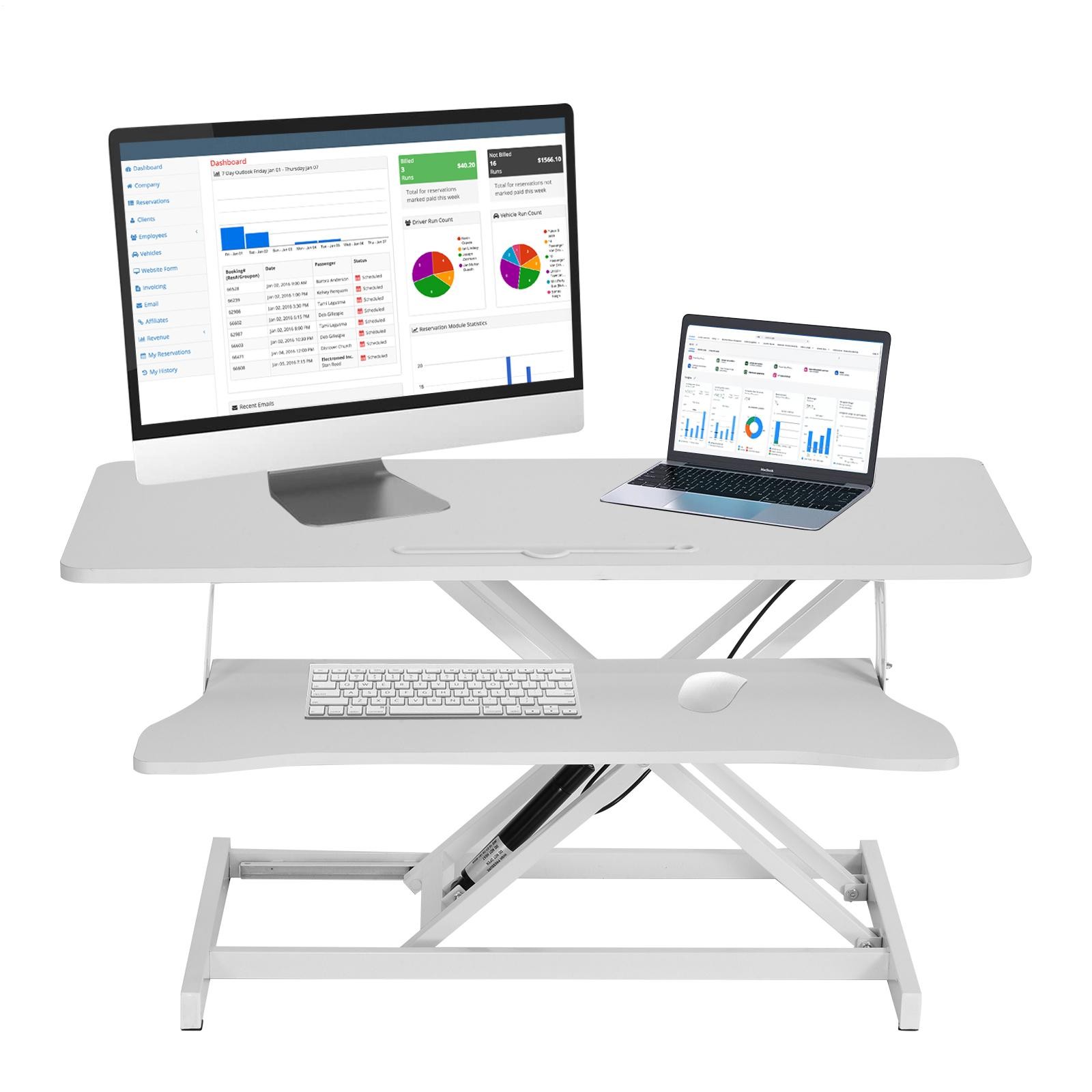 37" Standing Desk Converter Height Adjustable Sit to Stand Up Riser