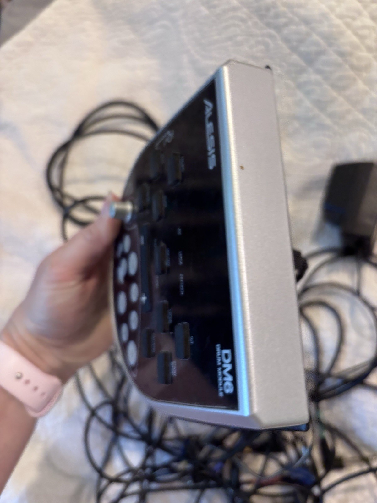 Alesis DM6 Drum Module Replacement Unit Module w/ Cable Harness & Power Adapter