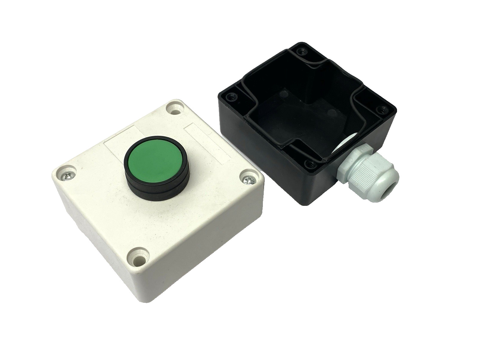 Pushbutton Enclosure  2-13/16" x 3-1/16" w/ Yijia LA36 Green Non-Illuminated