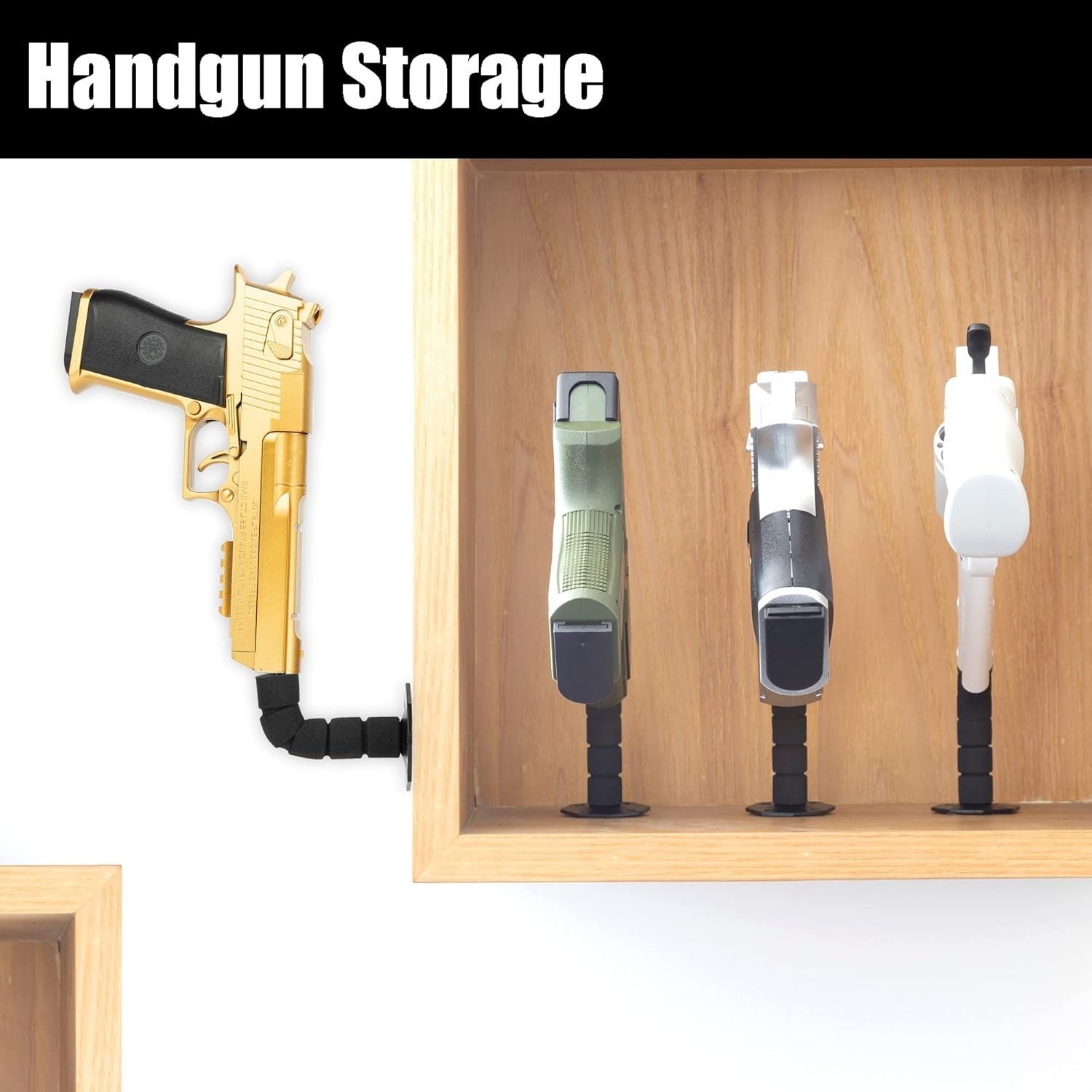 Easy Install 90 Degree Handgun Hanger - Elegant Display with Maximum Protection