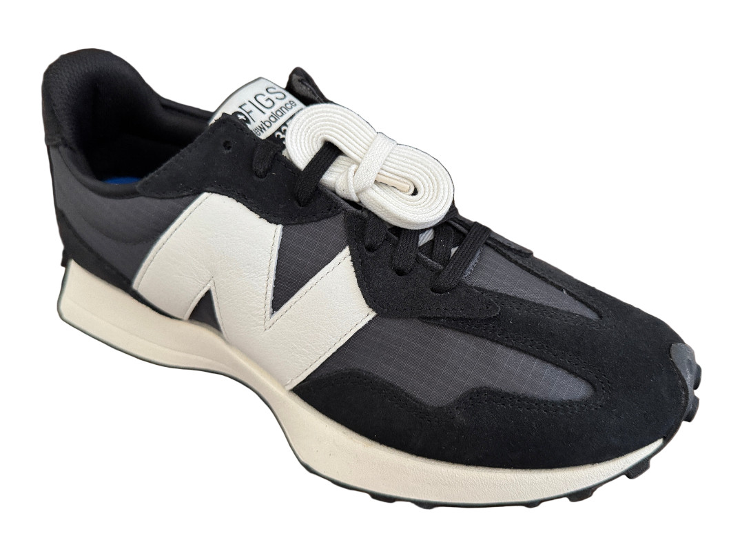 New Balance Mens LIFE SYLE U327 FB Athletic Casual Running Sneakers Black/White