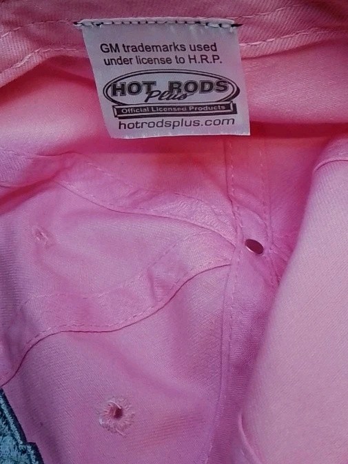 HOT RODS PLUS Chevrolet Corvette Cotton Pink Hat Cap Adjustable