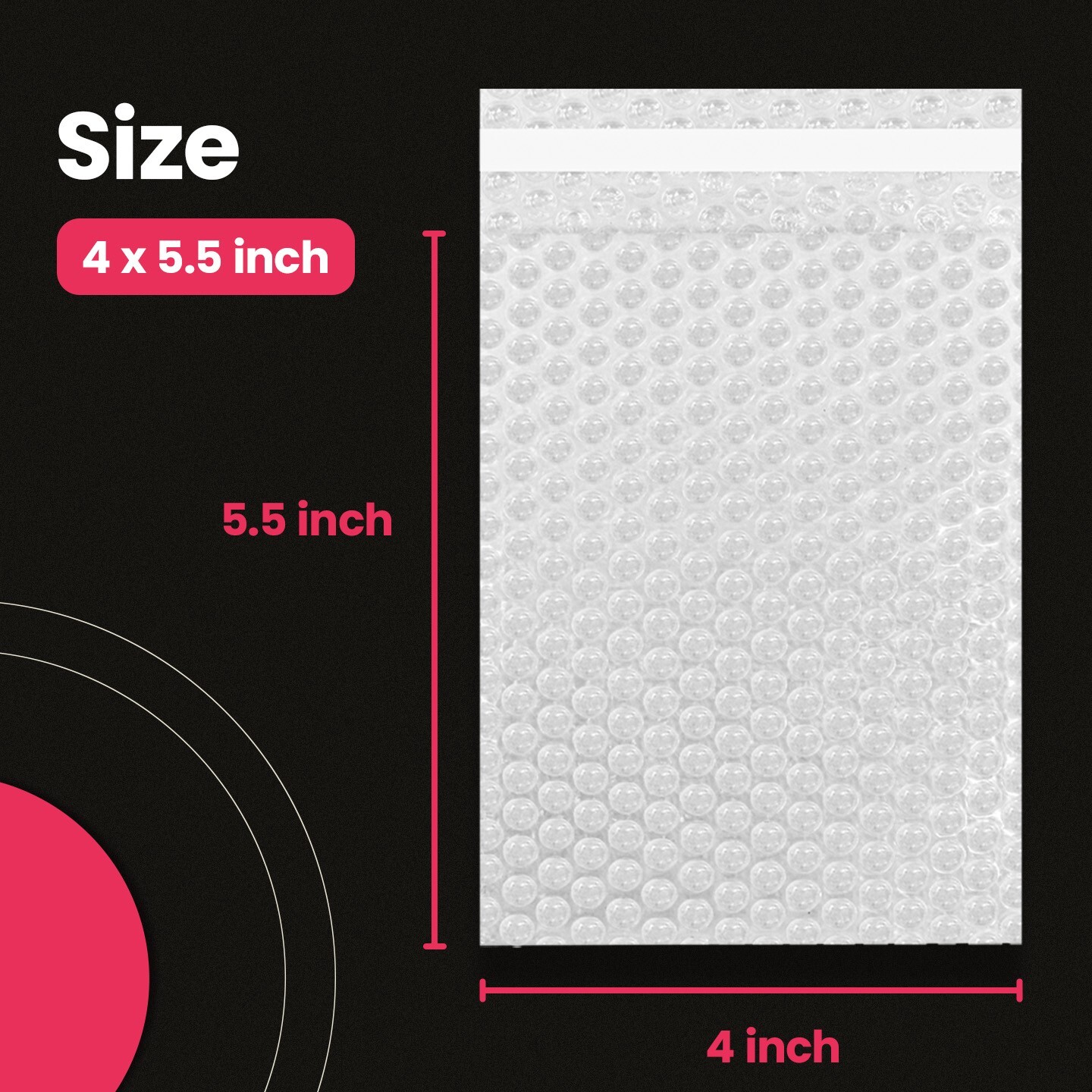 450pcs 4X5.5 Bubble Out Pouches Bags Wrap Cushioning Self Seal Clear 4" x 5.5"