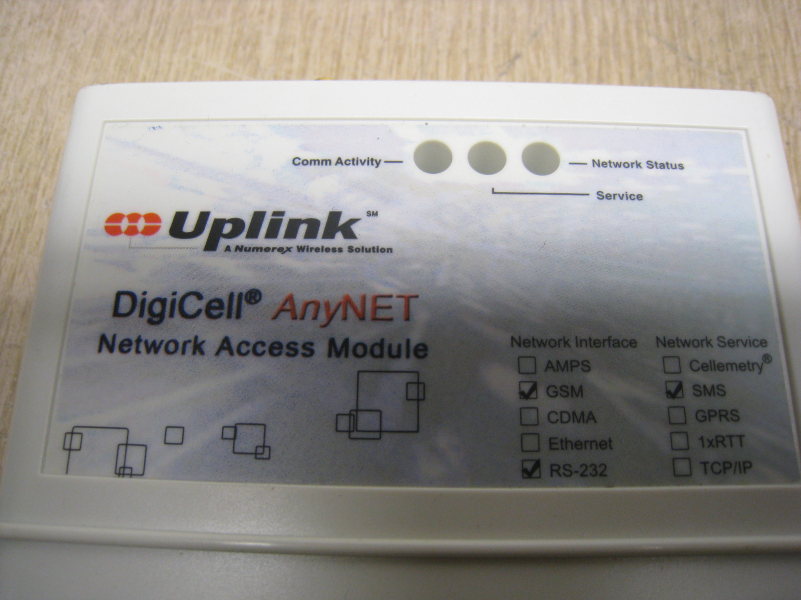 Uplink DigiCell AnyNET 19-25133-070/071 GSM RS-232 SMS Network Access Module