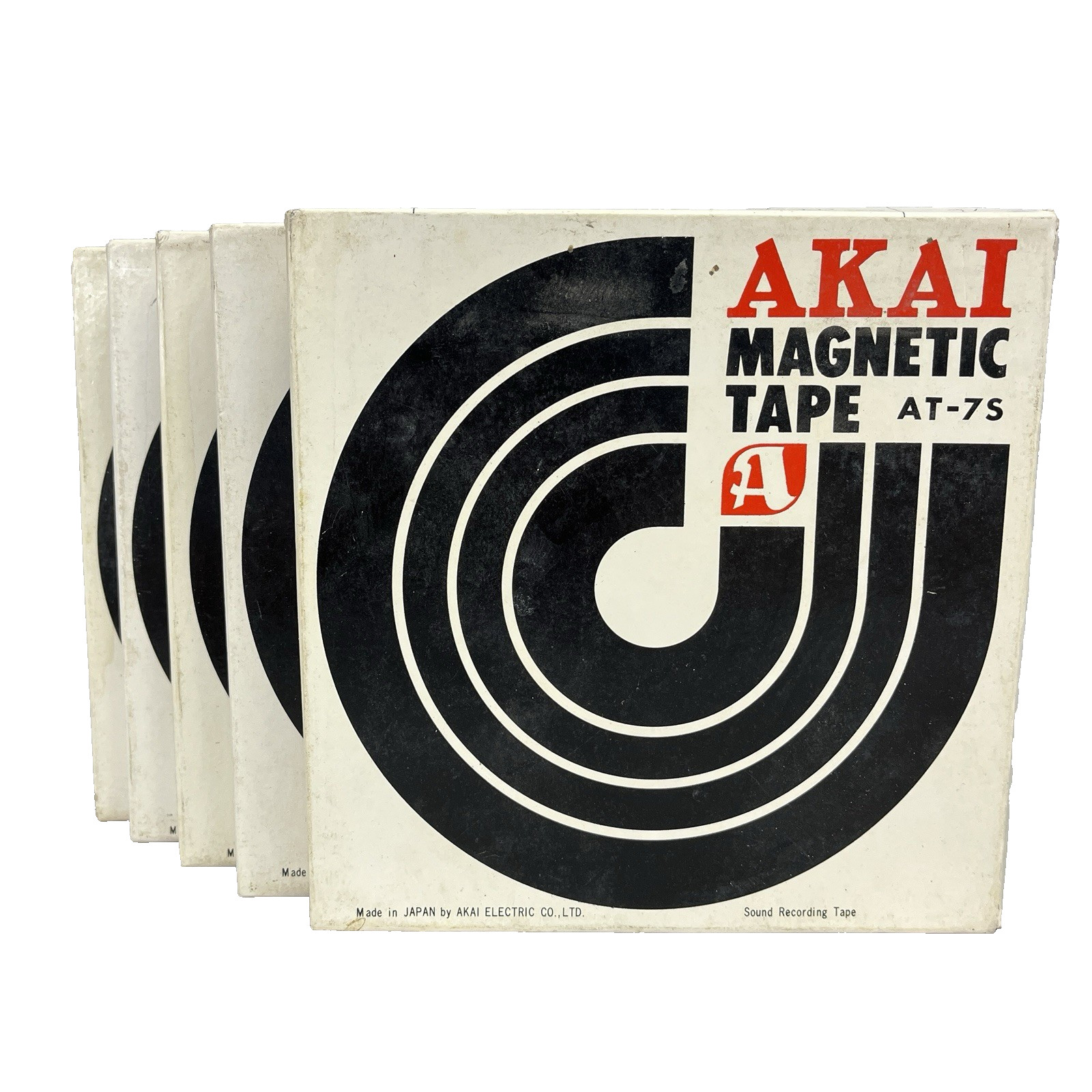 Lot of 5 | Akai 7" Magnetic Reel To Reel Tapes AT-7S Used Japan 600 Ft