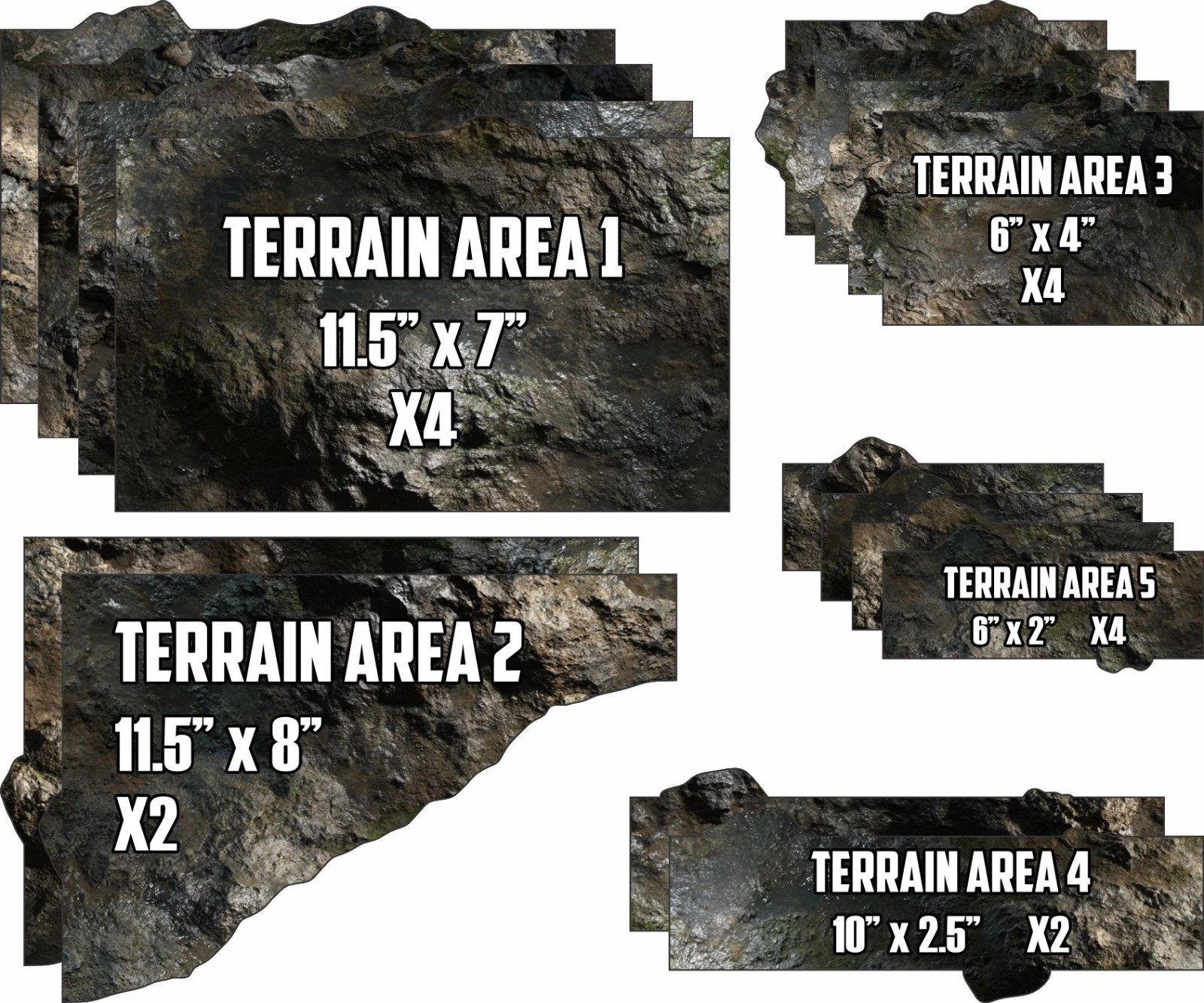 Terrain Area Footprints - Chasm - Compatible w/ Warhammer 40K 11th Ed