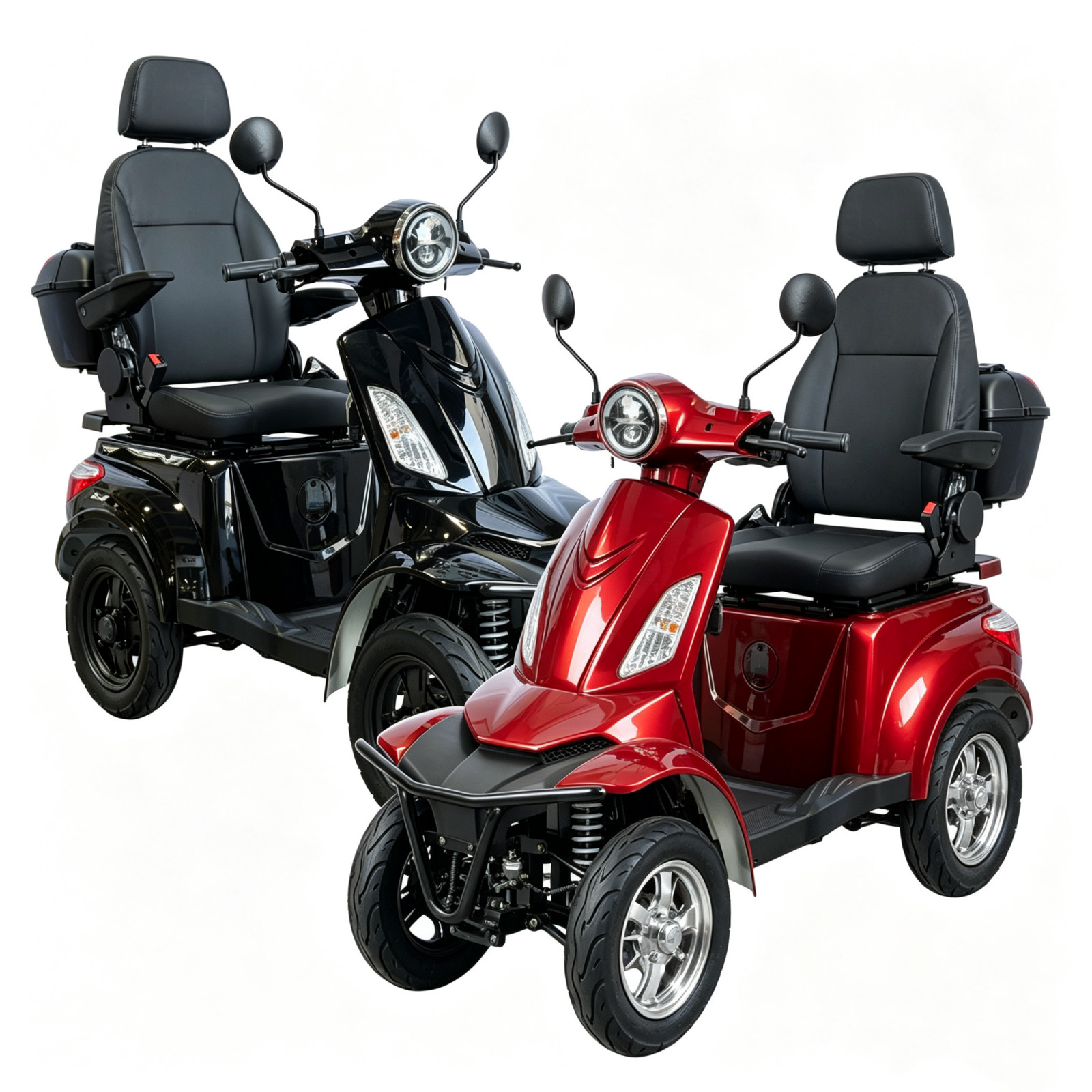 1000W Heavy Duty 4-Wheel Electric Mobility Scooter 60V 3-Speed 500lbs Load NEW