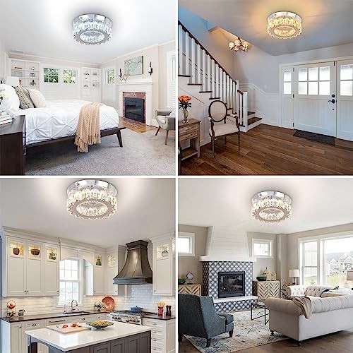 Dimmable LED Ceiling Light with Remote Flush Mount Mini Round Dimmable-25001