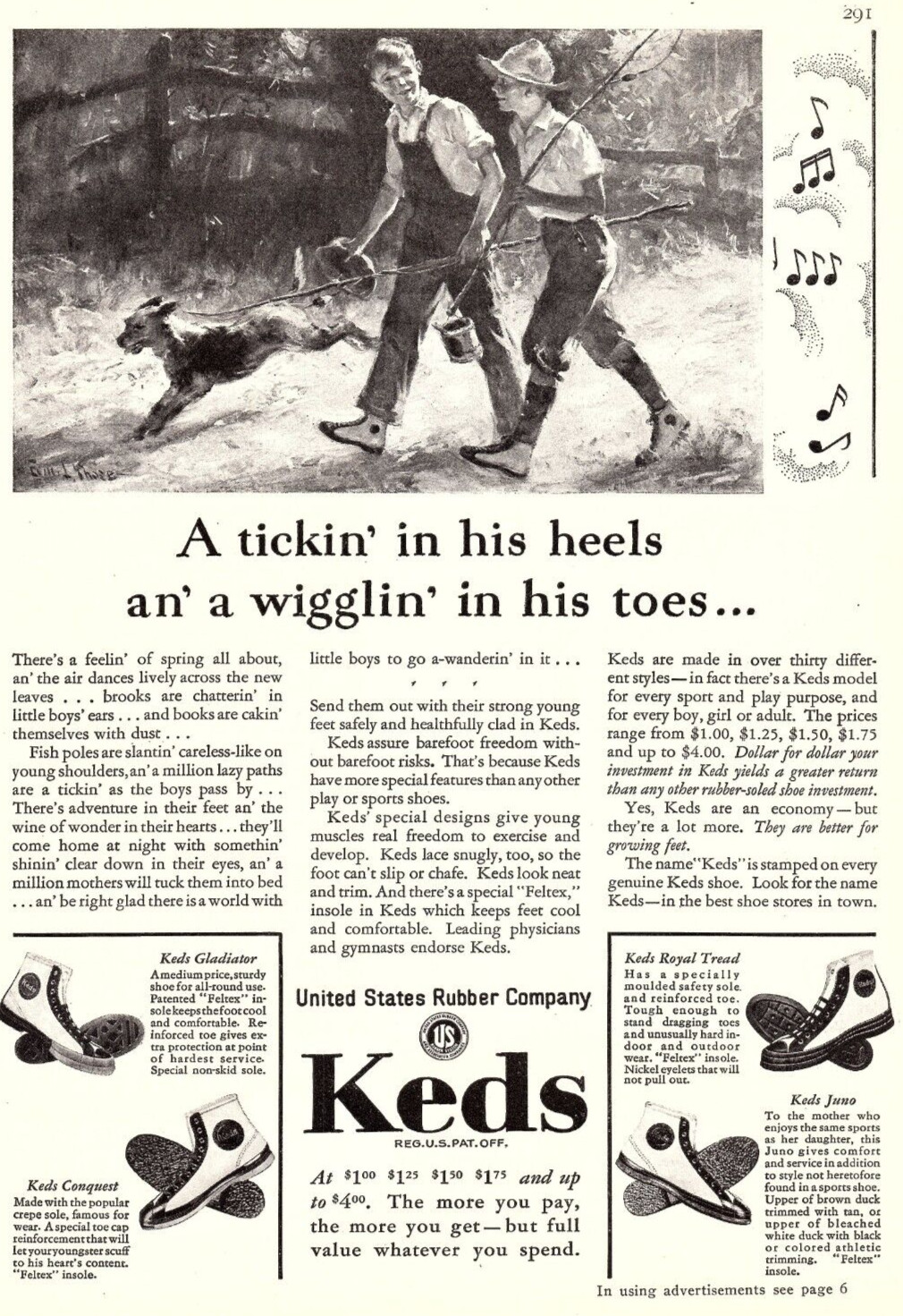 1929 KEDS Sneakers Shoes Footwear United States Rubber 20's Vintage Print Ad