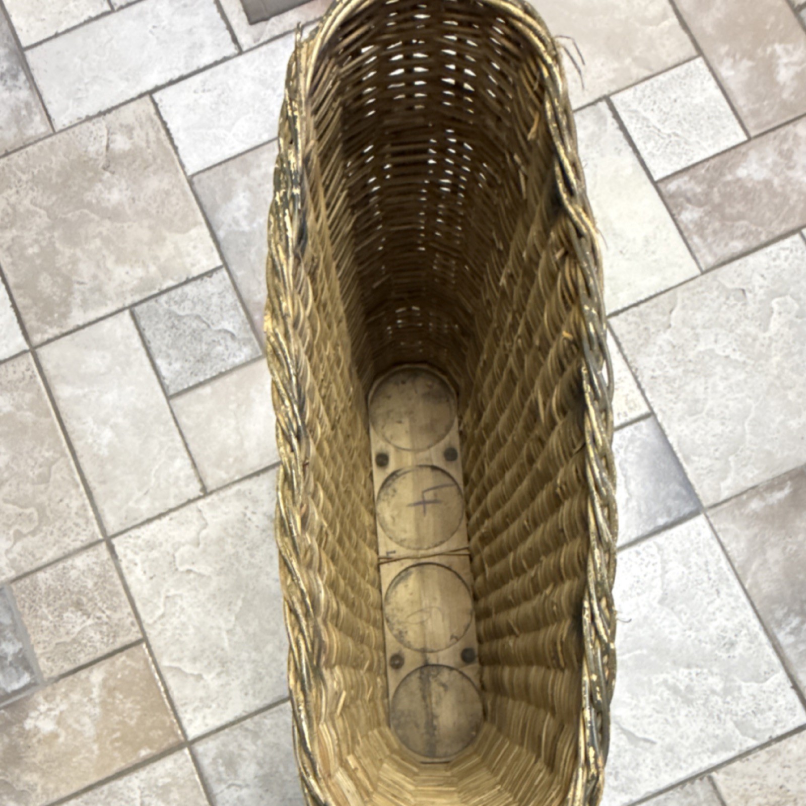 WWII German Military Wicker Basket Nr 08301 Original Field Gear Militaria