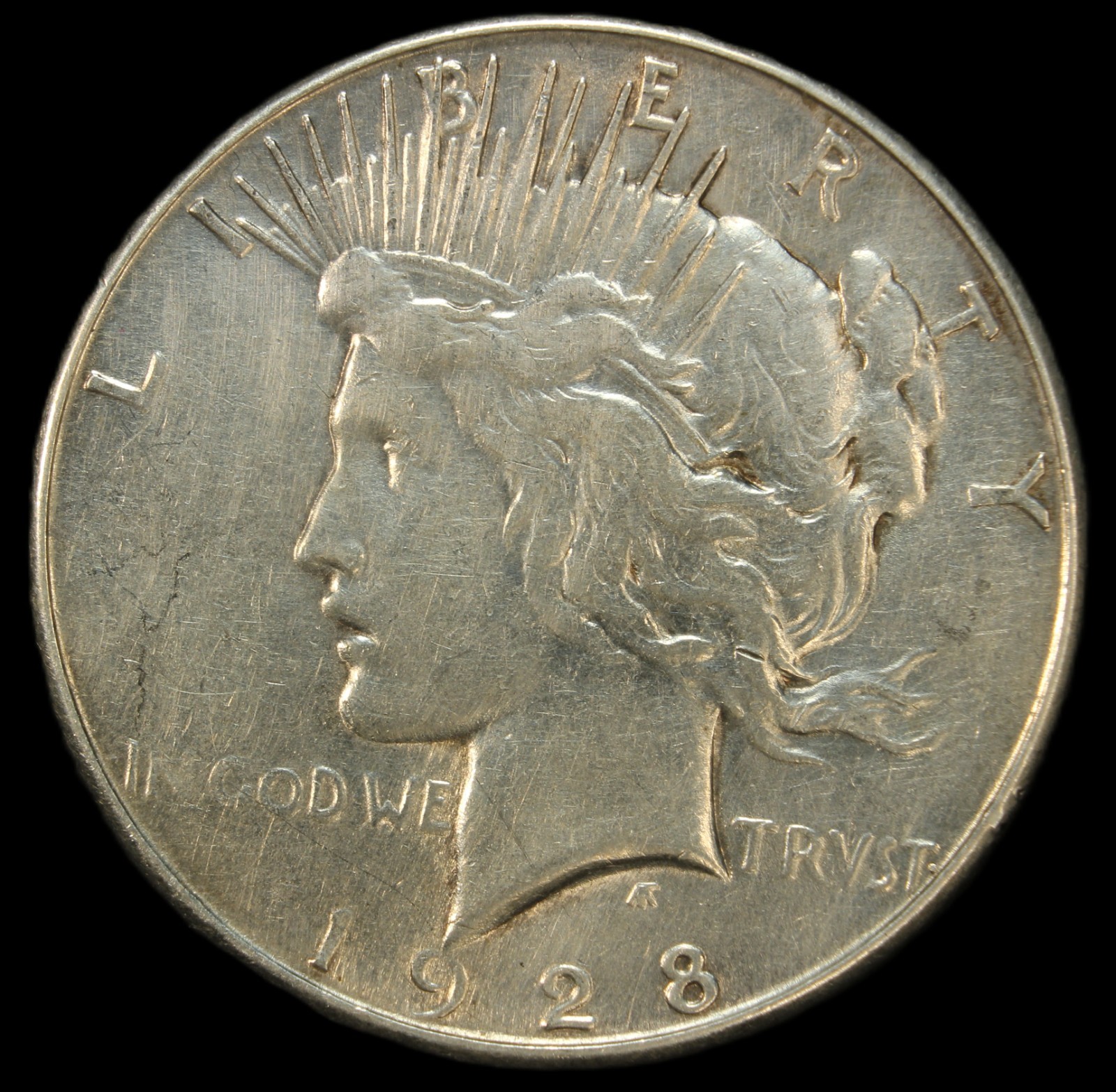 1928 s peace dollar- Choice AU- SMH945