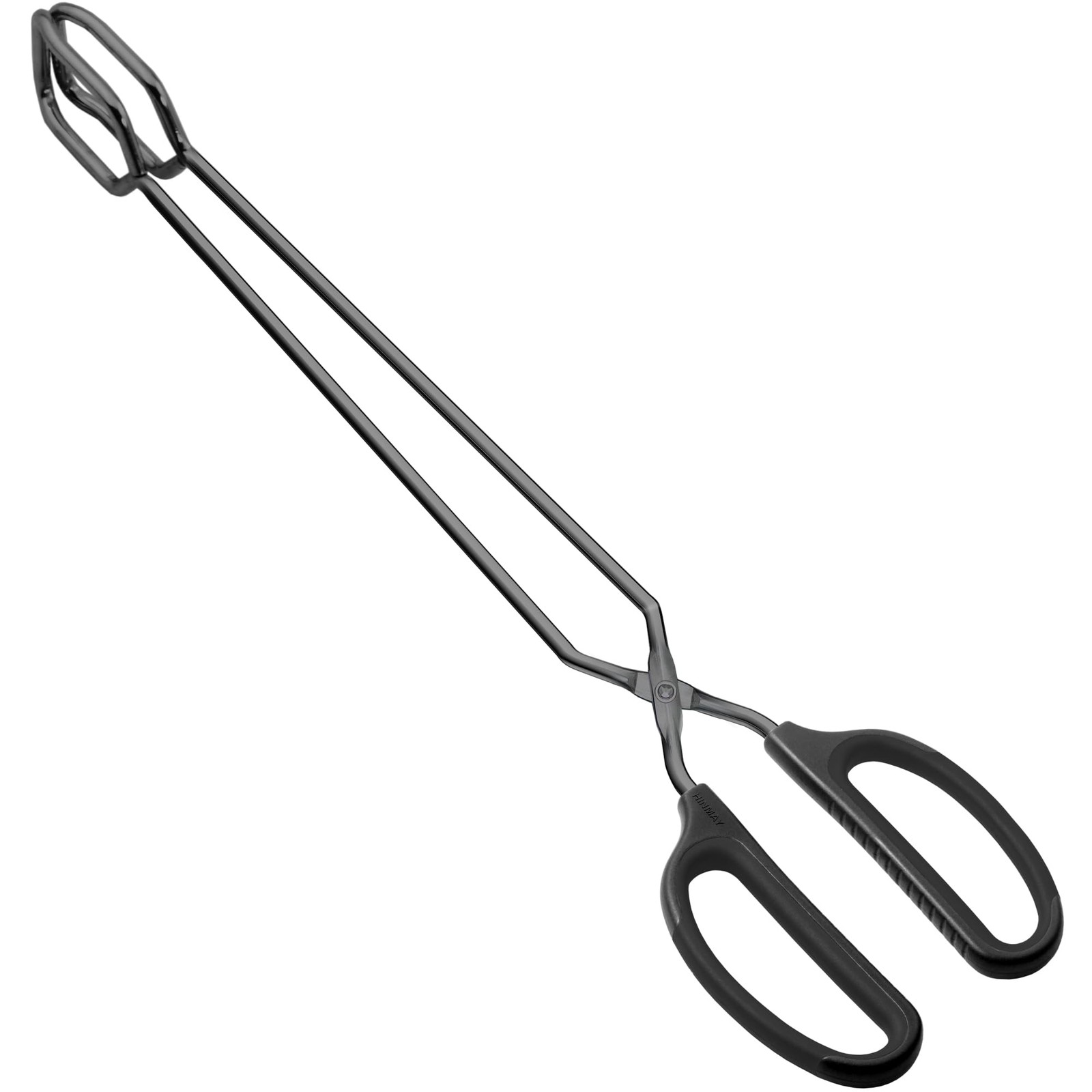 16 Inch Extra Long Scissor Tongs Stainless Steel Metal Kitchen Cooking Black