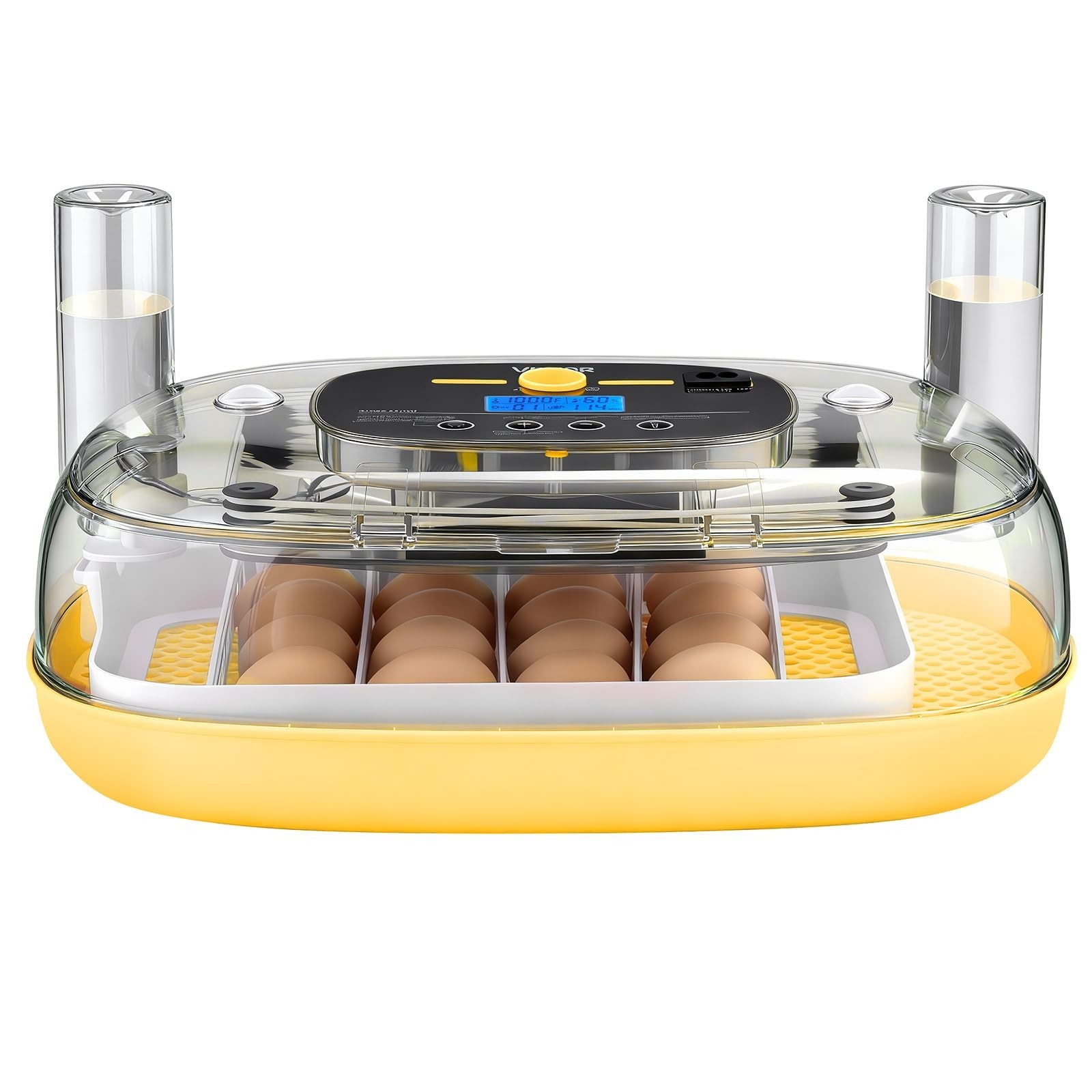 Automatic Egg Incubator 24 Eggs, LED Candler, Temp & Humidity Control, Auto Turn