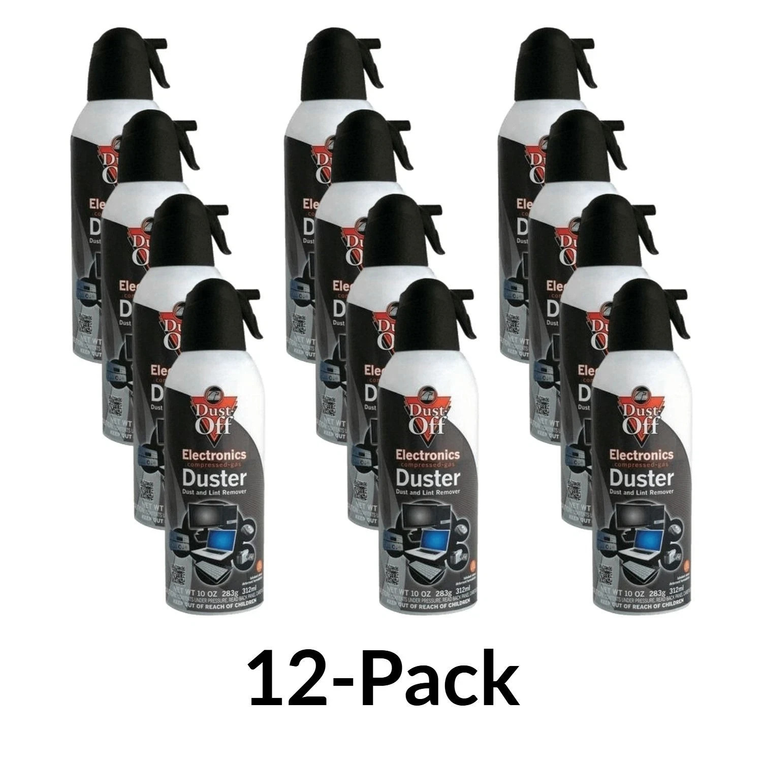 Falcon Dust-Off Compressed Gas Duster DPSM 7oz Air Dust & Lint Remover 12 Pack