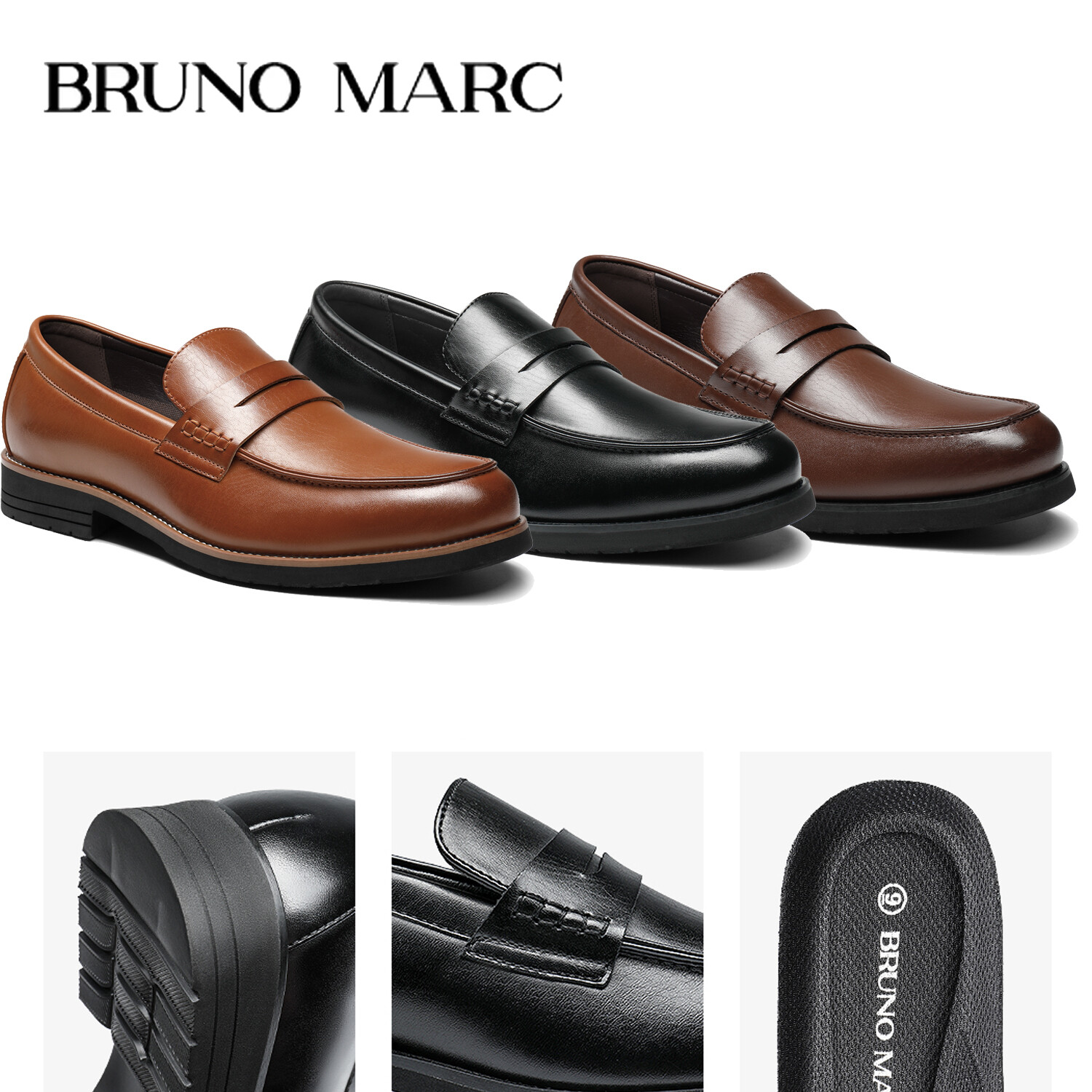 Men Loafer Dress Shoes Slip-on Penny Shoes Business Formal Shoes