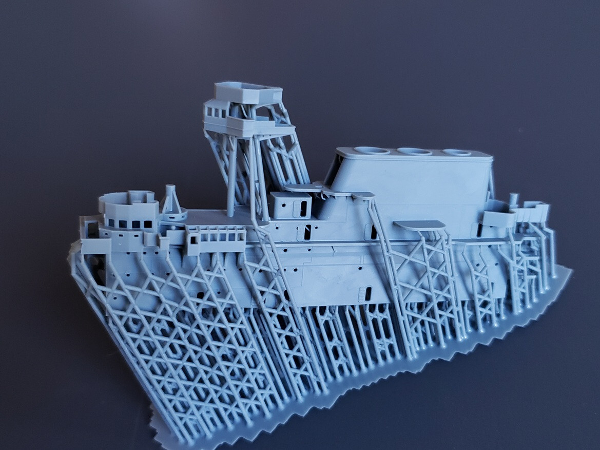 USS Yorktown CV-5 Island 1942, for Revell "Battle of Midway Carrier" kits