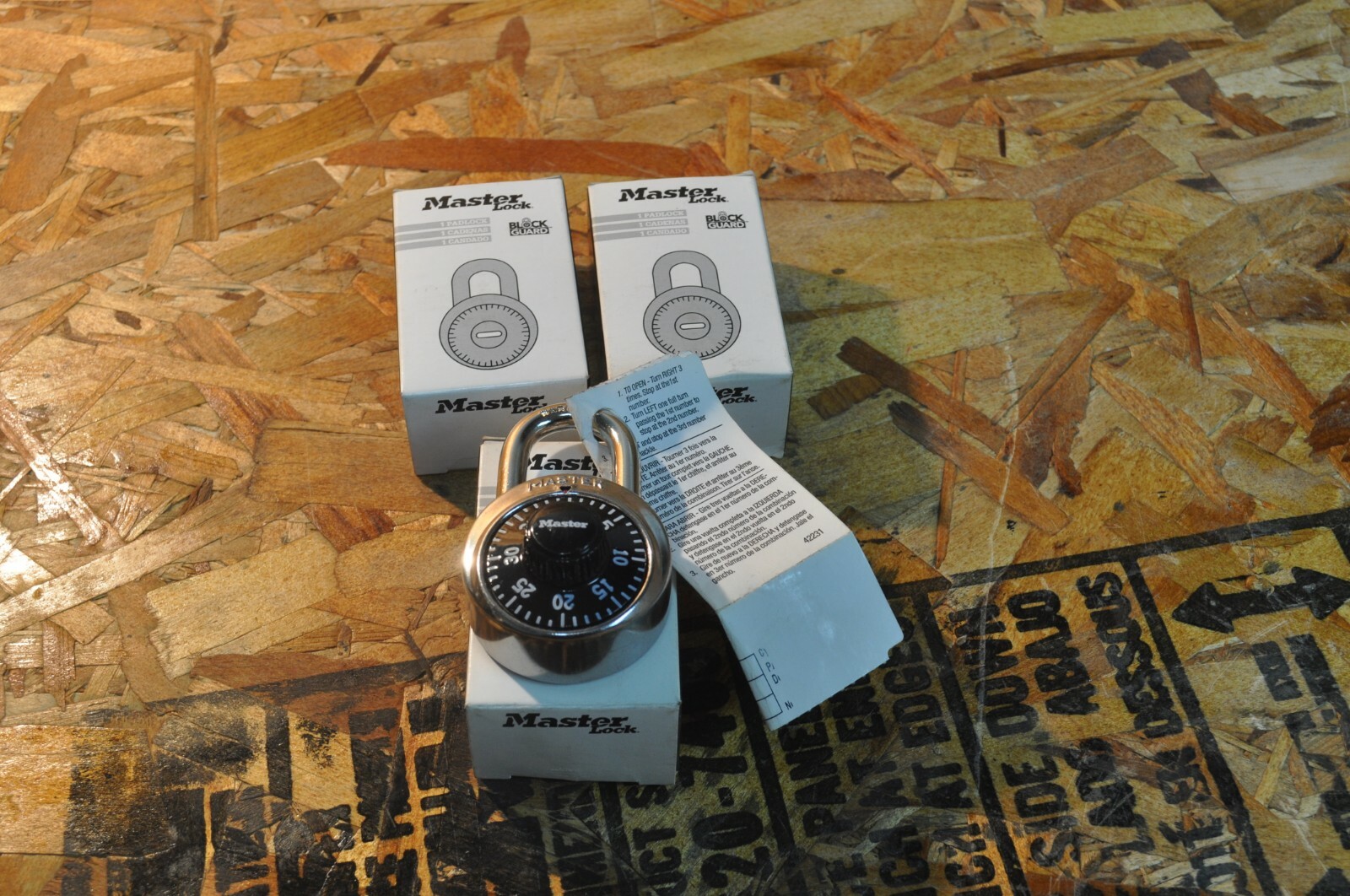 LOT OF 3 MASTER LOCK STANDARD DIAL COMBINATION LOCK BLACK NOS FREE SHIPPING