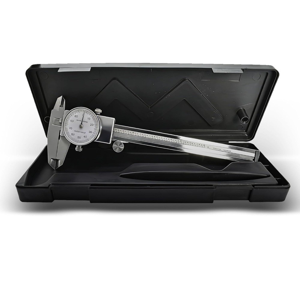 6" Dial Caliper 0.001 Stainless Steel Caliper Measuring Tool 4-Way Measurement