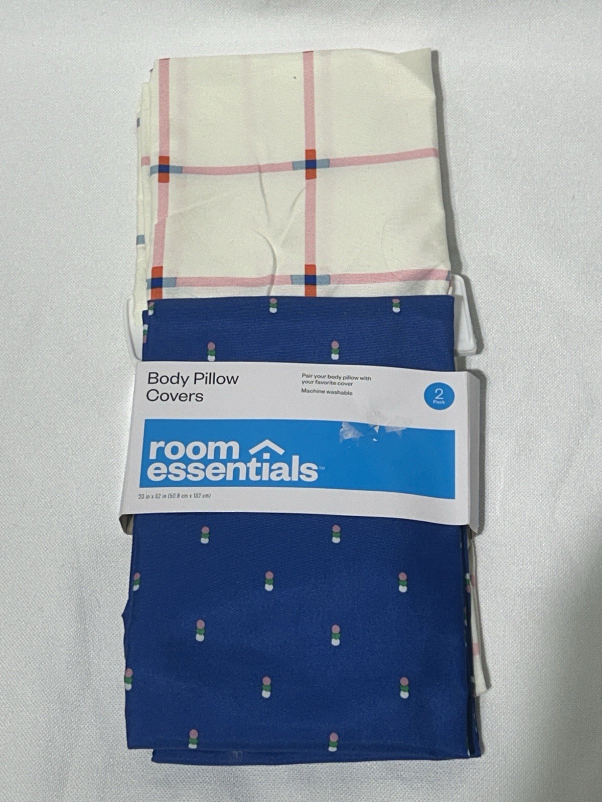 Room Essentials Body Pillow,Pillow Case, 2pk Microfiber Body Pillow Cover