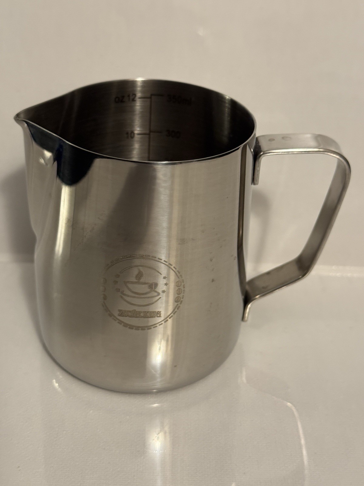 Milk Frothing Pitcher 12oz, Espresso Steaming Pitcher for Espresso Machine