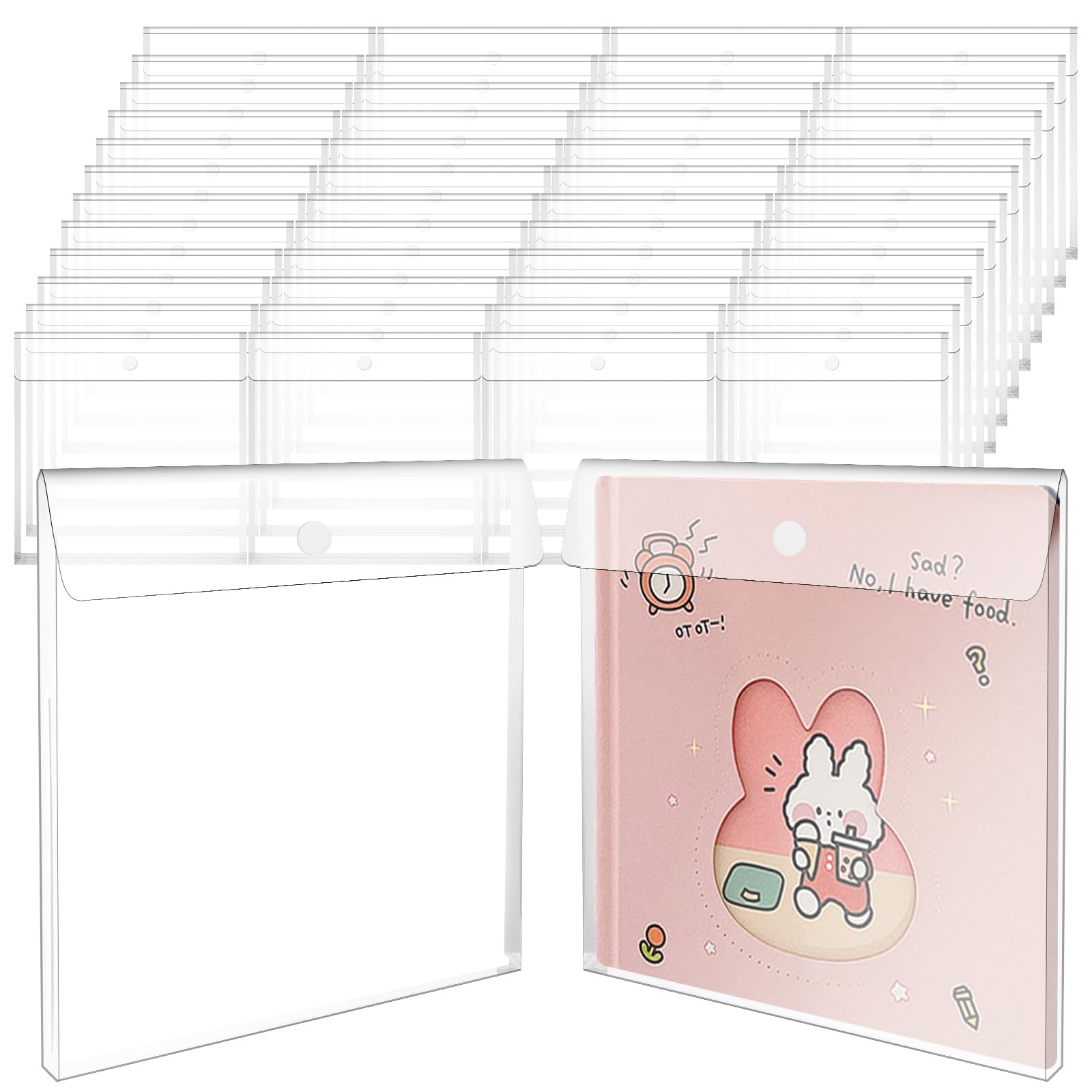 36PCS 12x12 Inch Paper Storage Organizer Top Loading Plastic Scrapbook Box Clear
