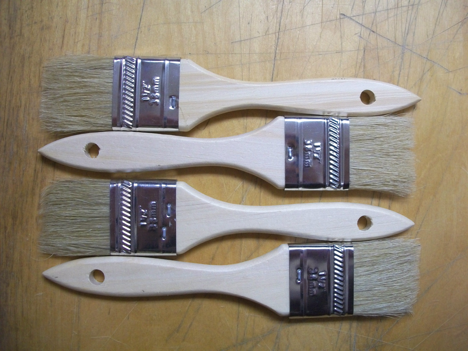 1-1/2" Paint Chip Stain Craft Bristle Brush, Lot of 24