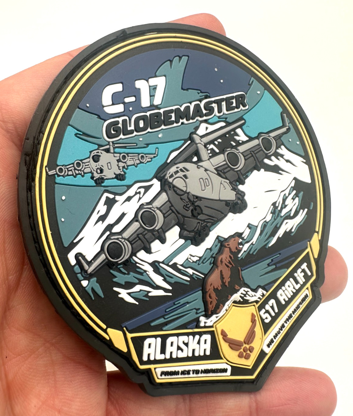 USAF 517th AIRLIFT SQUADRON / C-17 GLOBEMASTER -HIGH QUALITY PVC PATCH