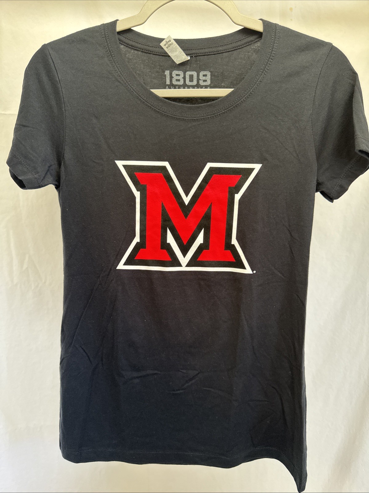 Miami Of Ohio Redhawks 1809 Short Sleeve T Shirt Girl's  XS S M L XL 2XL Black