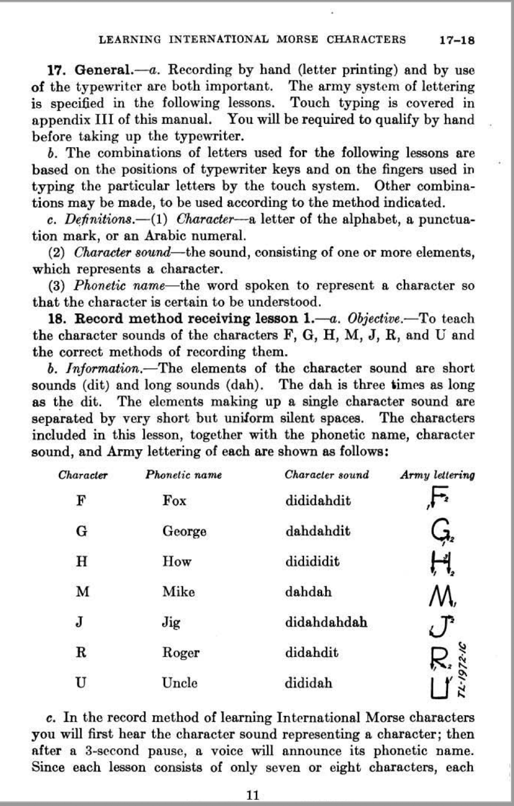 75 Page 1943 TM 11-459 Instruction Learning International Morse Code on CD