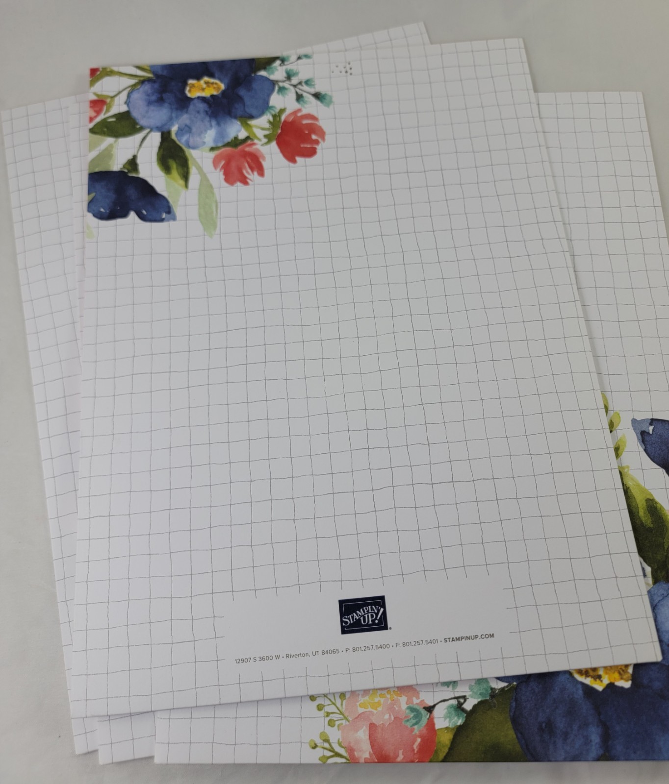Stampin’ Up! Recruit Folder 4 Pack Floral Grid Design New Open
