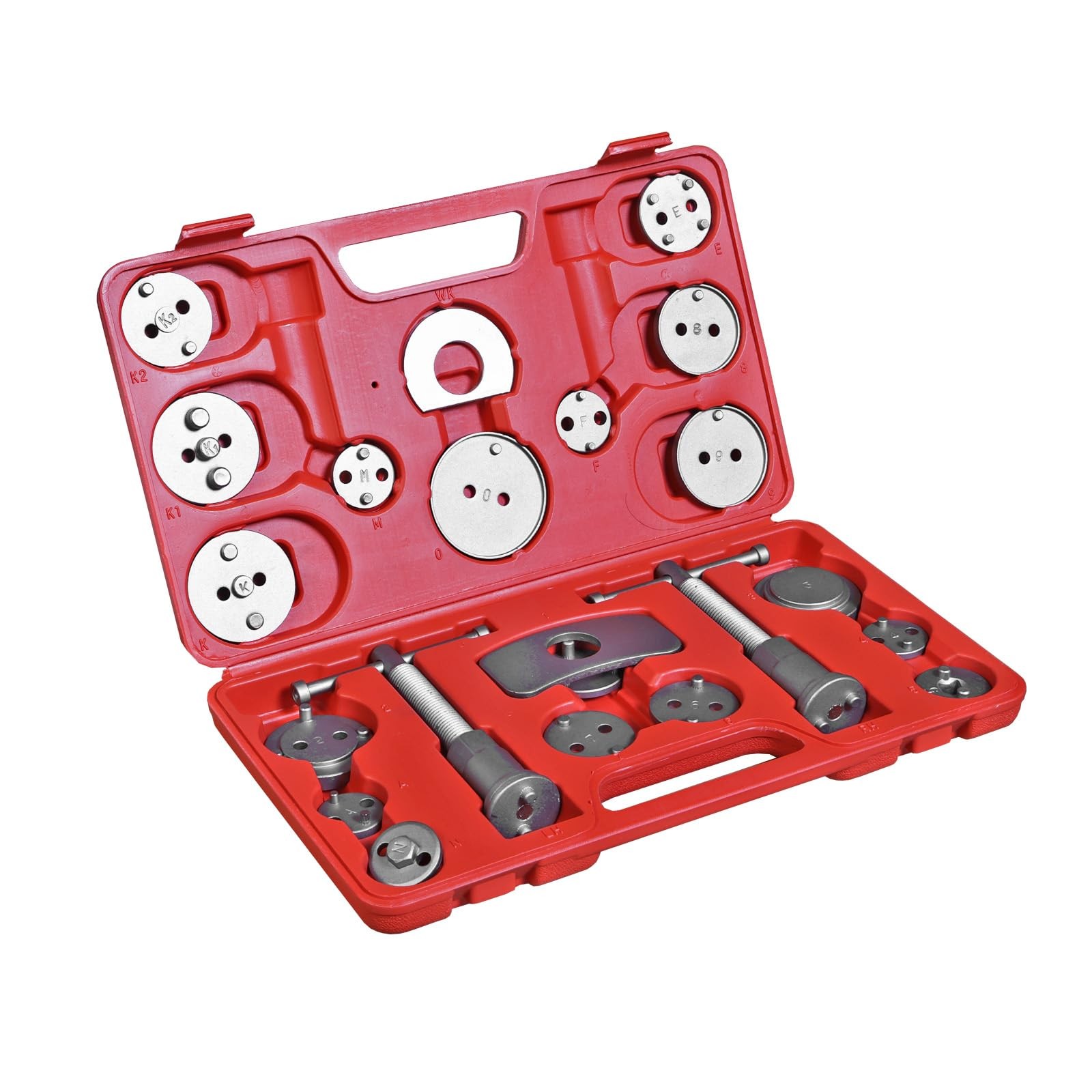 Big RED Torin 22 PCS Brake Caliper Press Tool Kit, Disc Piston Red