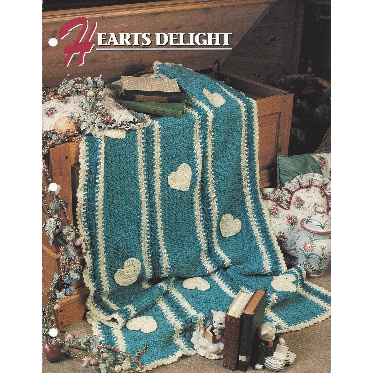Hearts Delight Crochet Afghan Pattern Annie's Quilt & Afghan Pattern Club