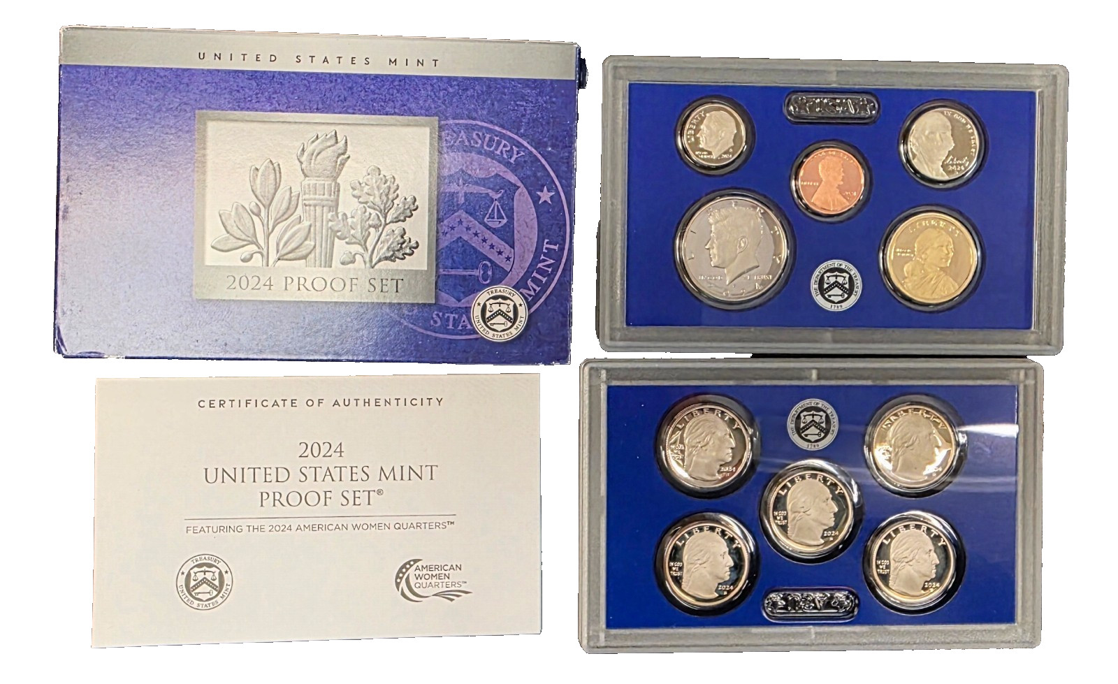 2024-S US Mint Proof Set | 10 Coins | American Women Quarters | With Box/COA