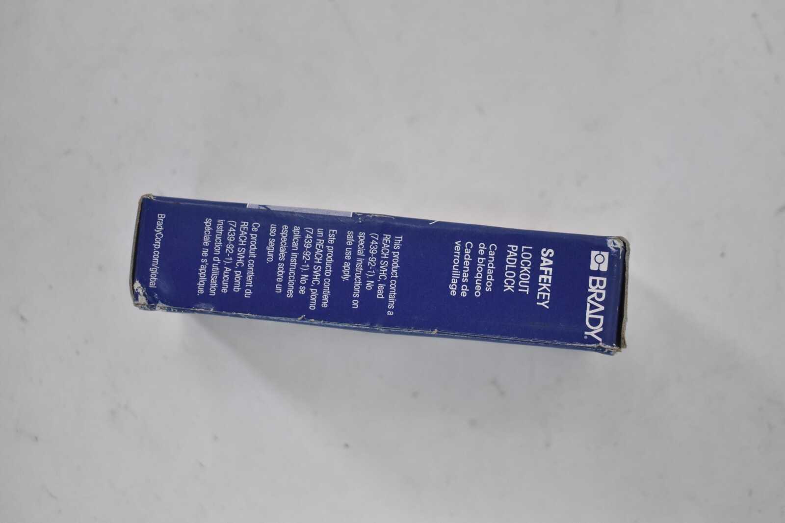 Brady SafeKey Lockout Padlock Color Coded Blue Smooth Insertion 1.5" Shackle