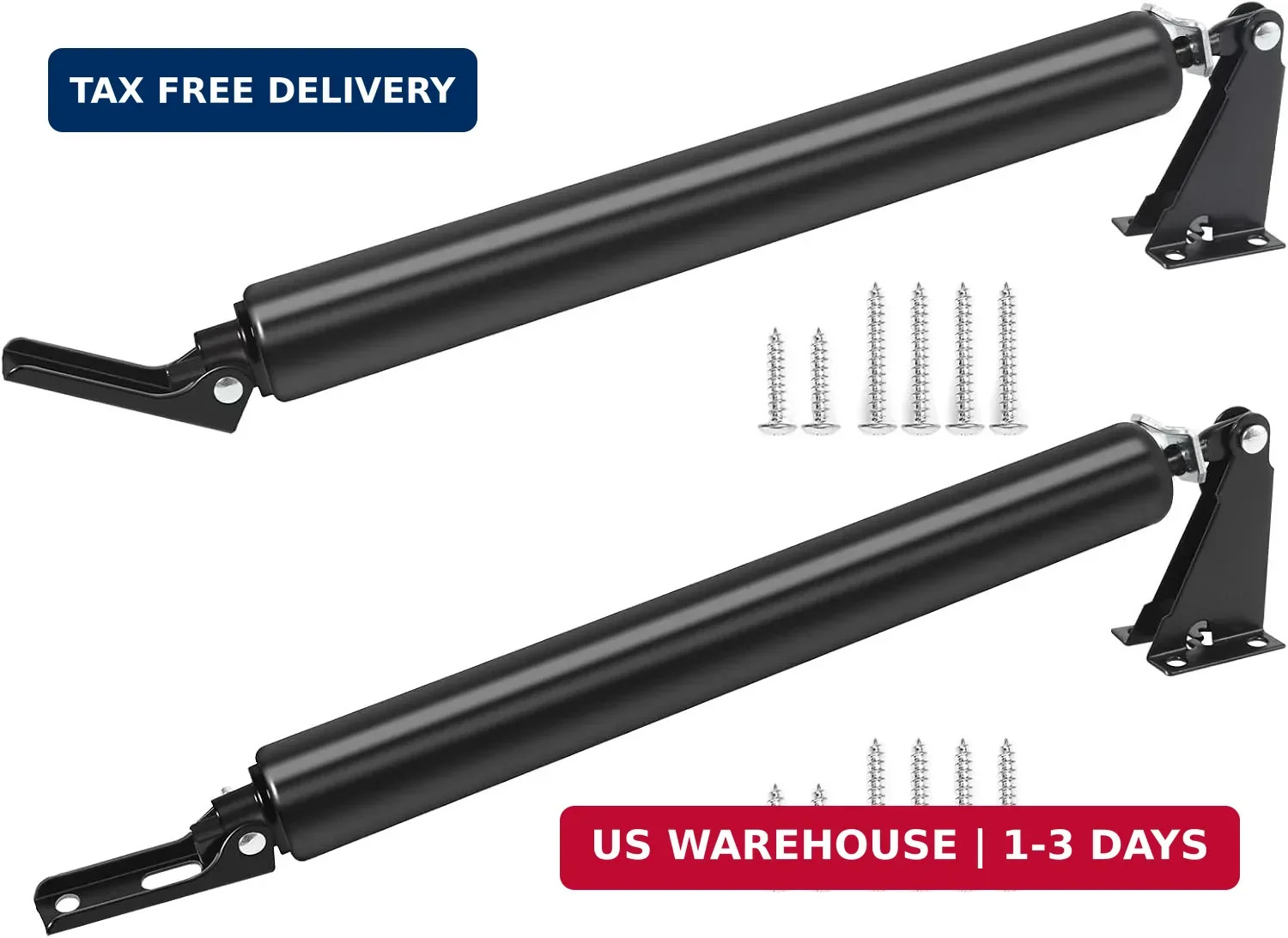 2 Set Black Screen Door Closers, Storm Door Closer Heavy Duty Screen Door Shock