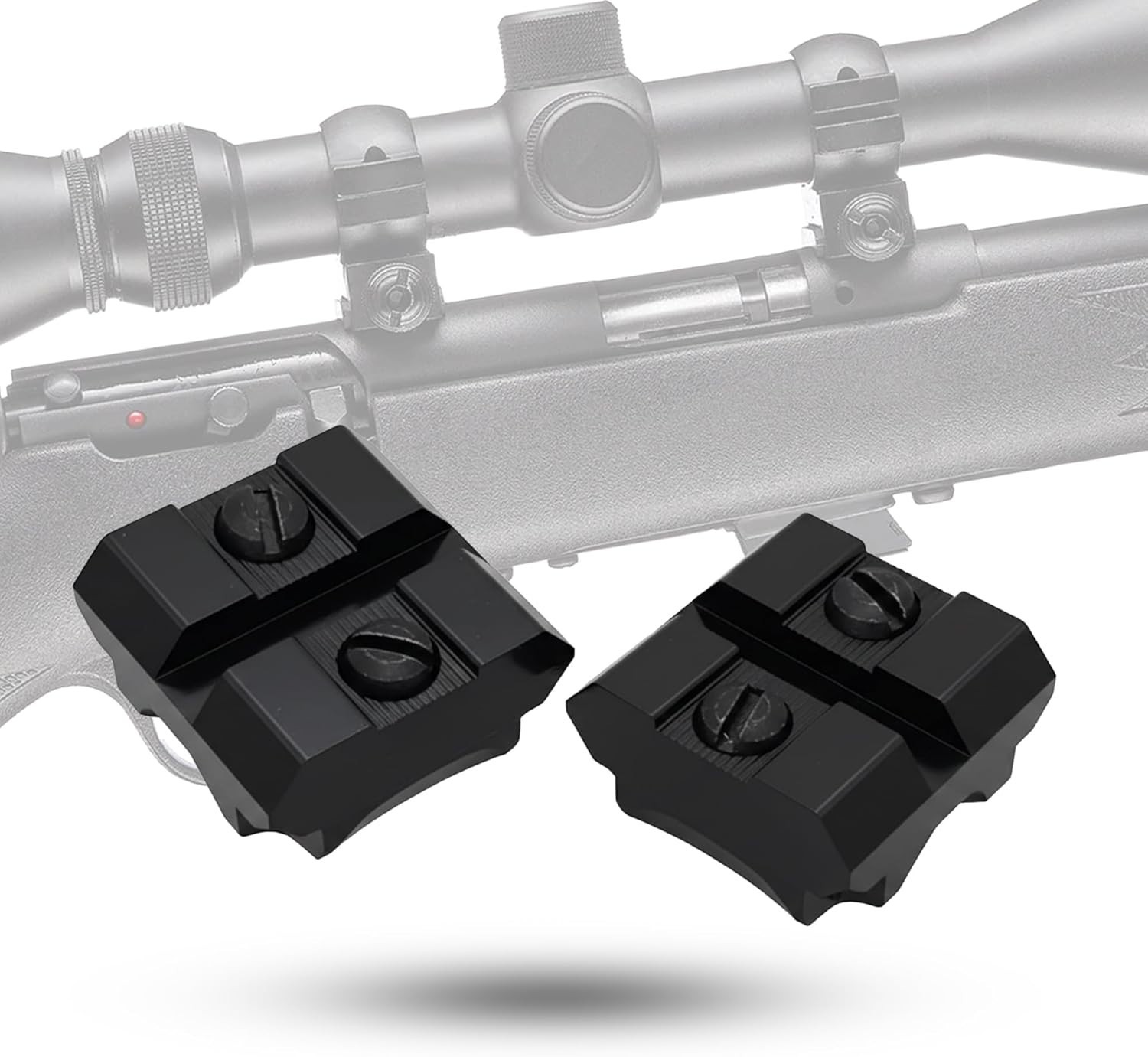 2x Scope Mount Base for Savage 93 Series CNC Aluminum Matte Black 4 Screws